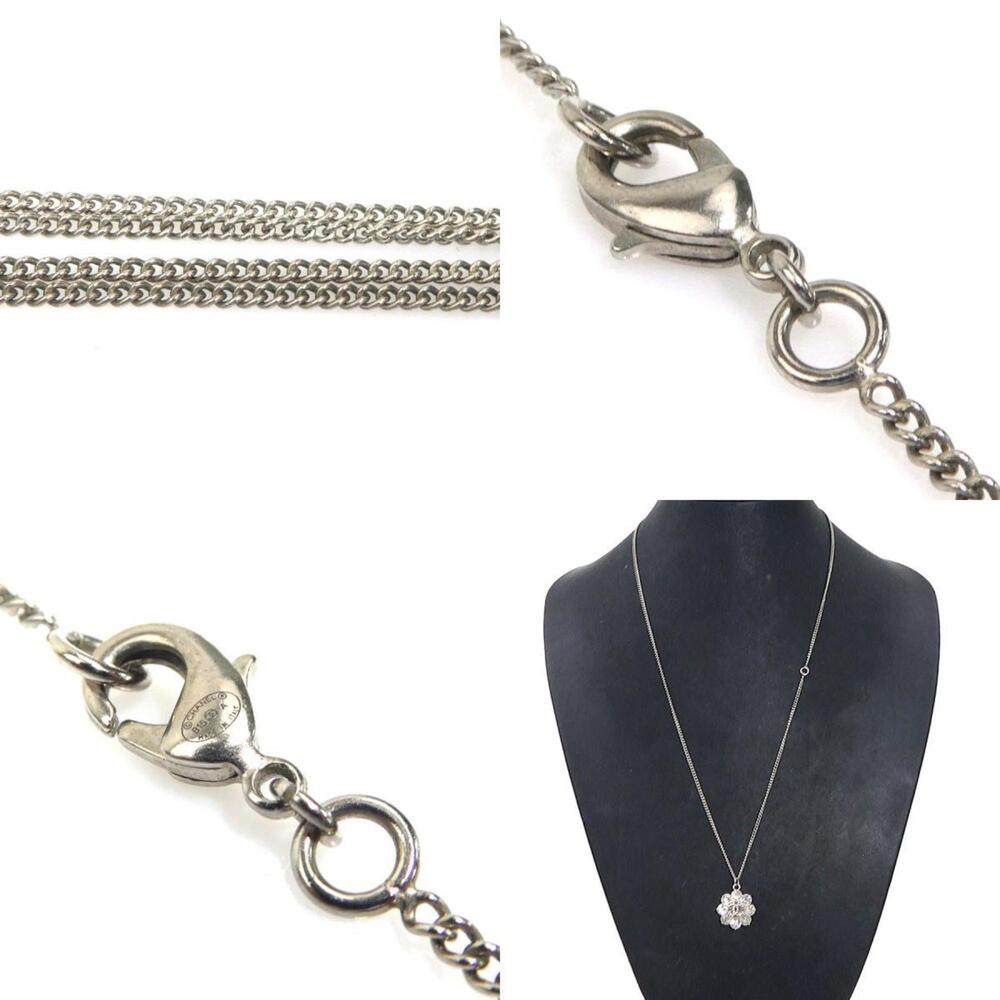 CHANEL Authentic Silver Logo Necklace - Picture 5 of 5